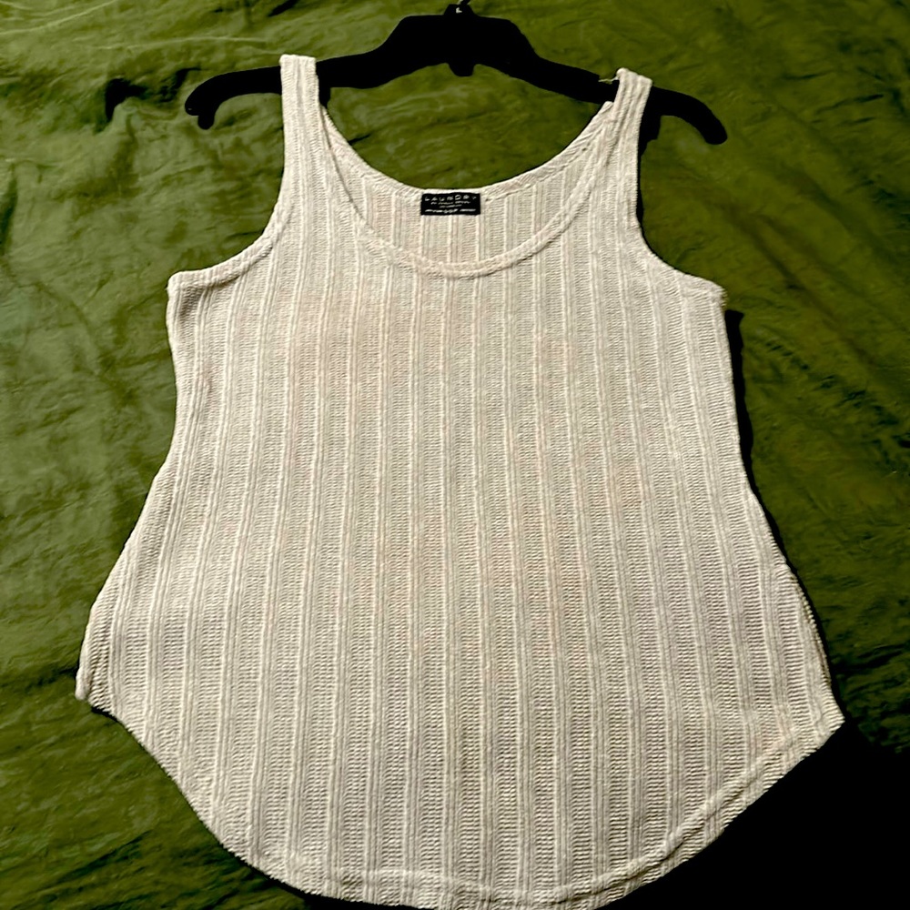 Ribbed Silver/Gray tank by Laundry